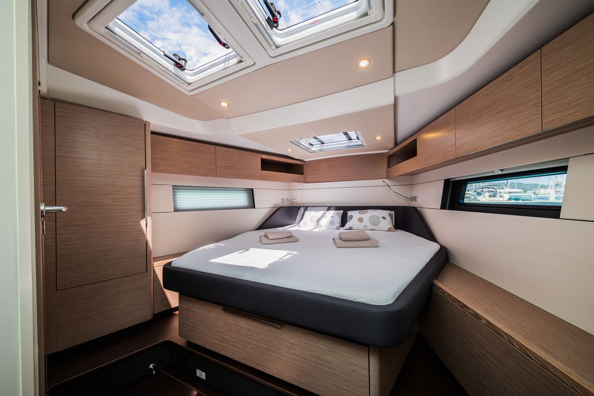 Cabin on Ilonka - OW, a Hanse Yachts Hanse 460 sailboat at Seget Donji, Croatia
