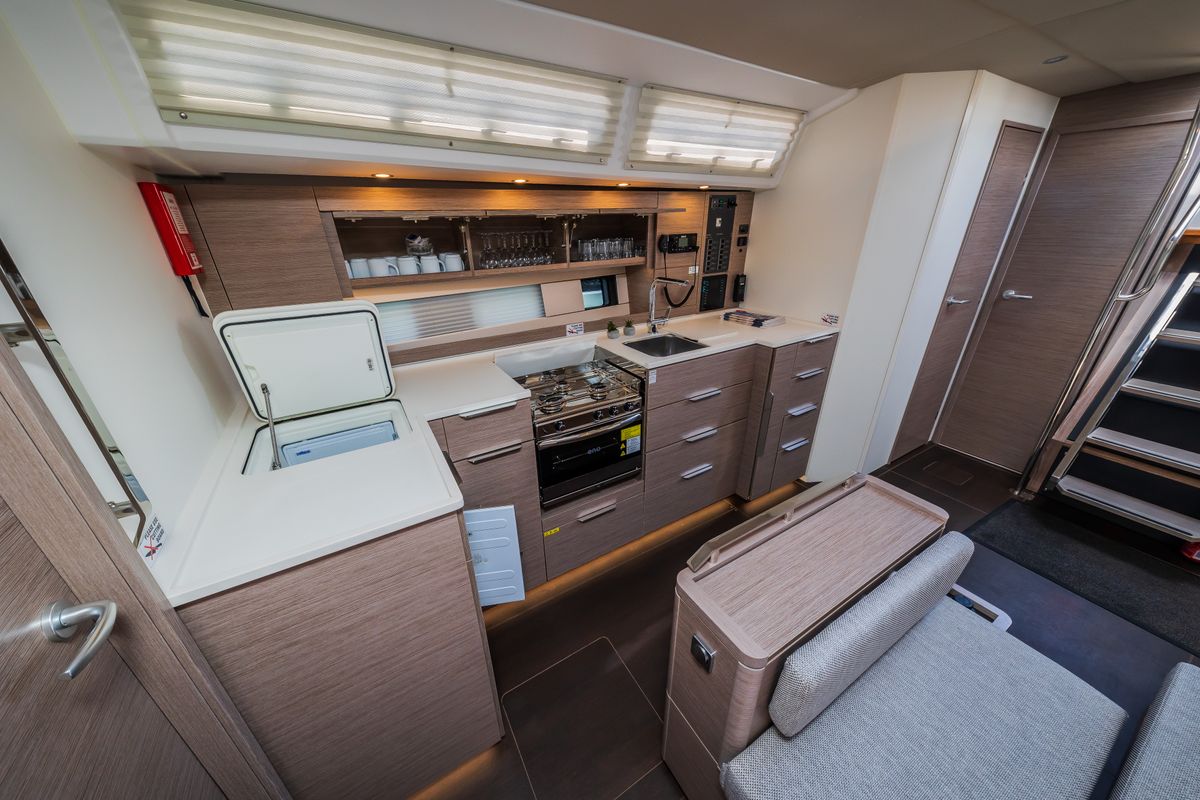 Galley of Ilonka - OW, a Hanse Yachts Hanse 460 sailboat at Seget Donji, Croatia