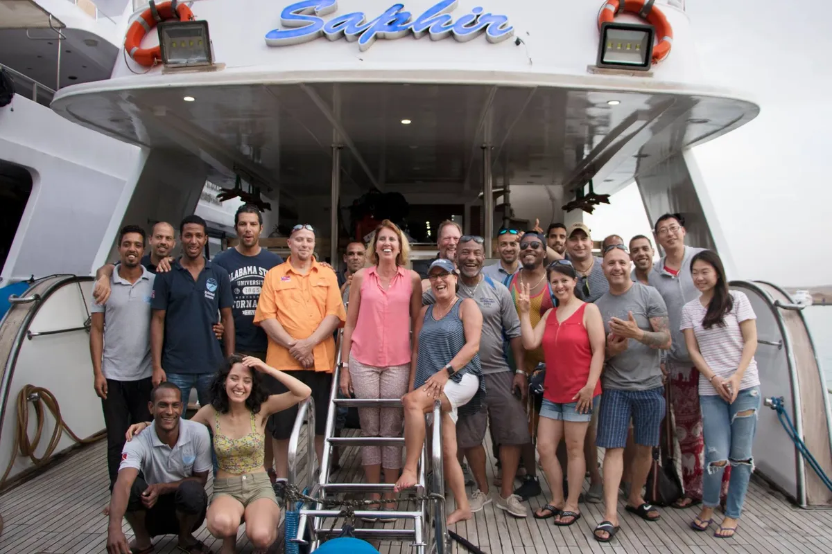Deck of Heaven Saphir, a Gulet Luxury Motor Yacht yacht at Hurghada, Egypt