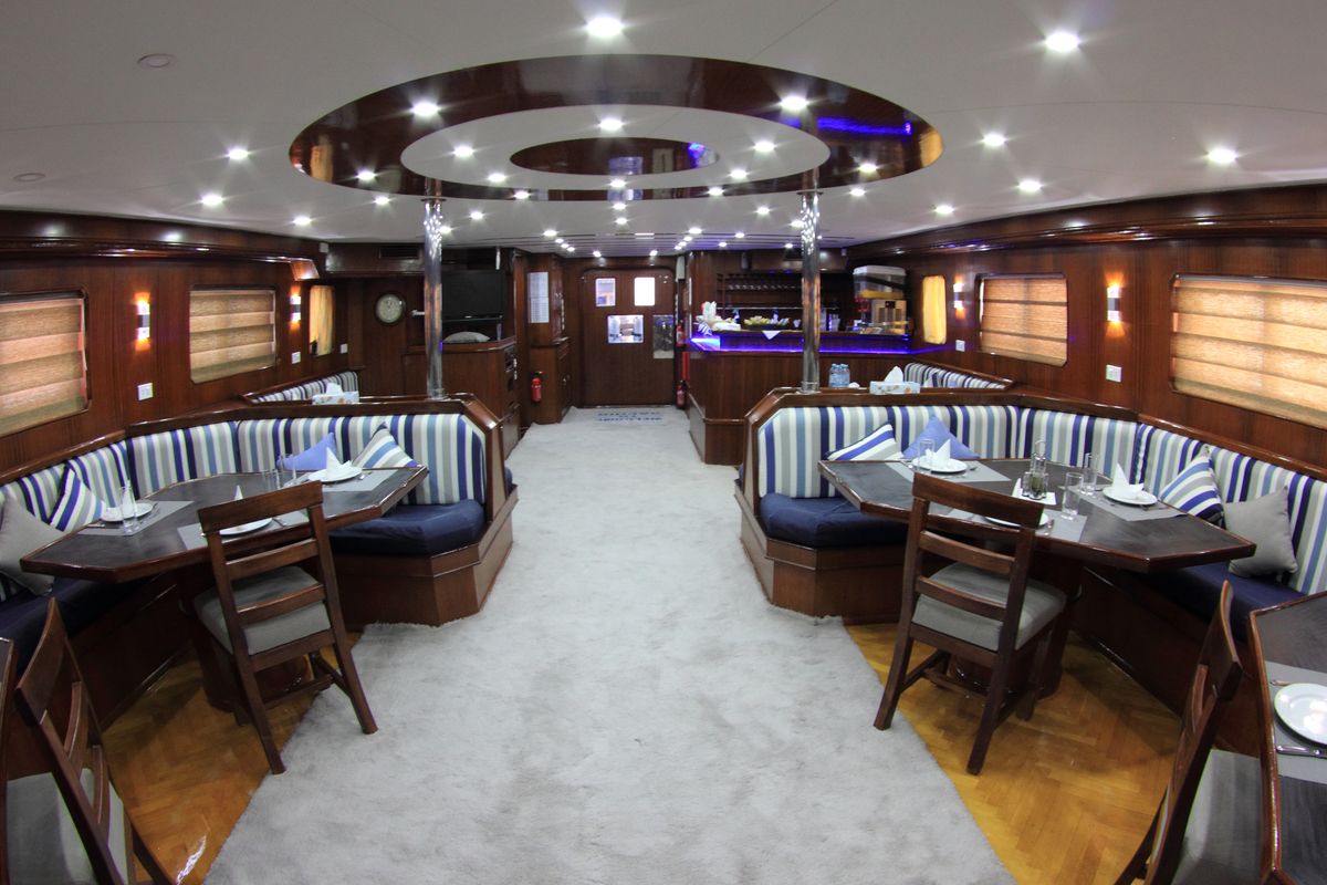 Salon of Heaven Saphir, a Gulet Luxury Motor Yacht yacht at Hurghada, Egypt