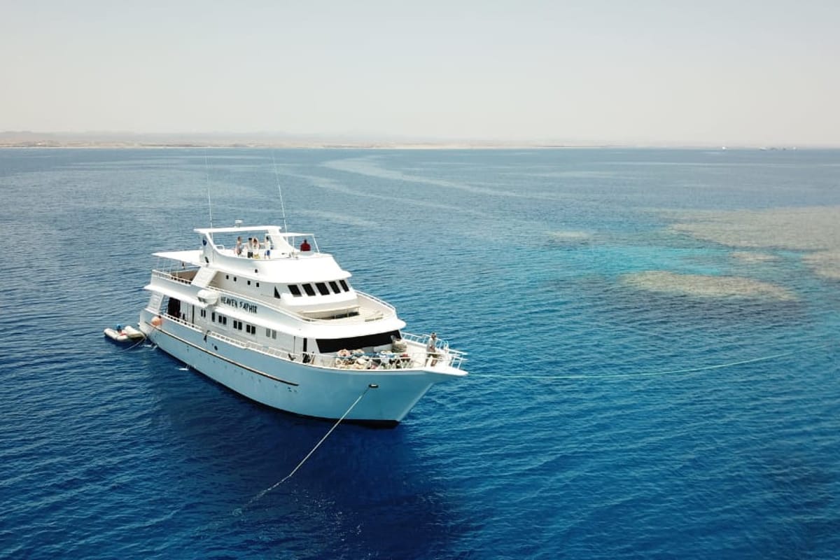 Exterior view of Heaven Saphir, a Gulet Luxury Motor Yacht yacht at Hurghada, Egypt