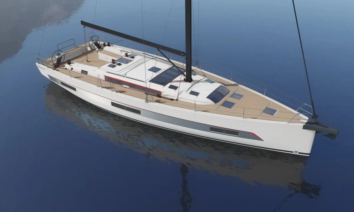 Exterior view of Anna III, a Dufour 530 sailboat at Seget Donji, Croatia