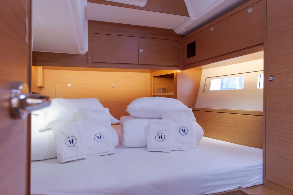 Cabin on Anna III, a Dufour 530 sailboat at Seget Donji, Croatia