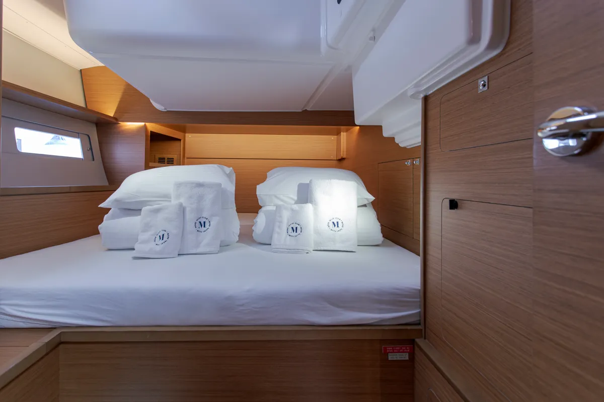 Cabin on Anna III, a Dufour 530 sailboat at Seget Donji, Croatia
