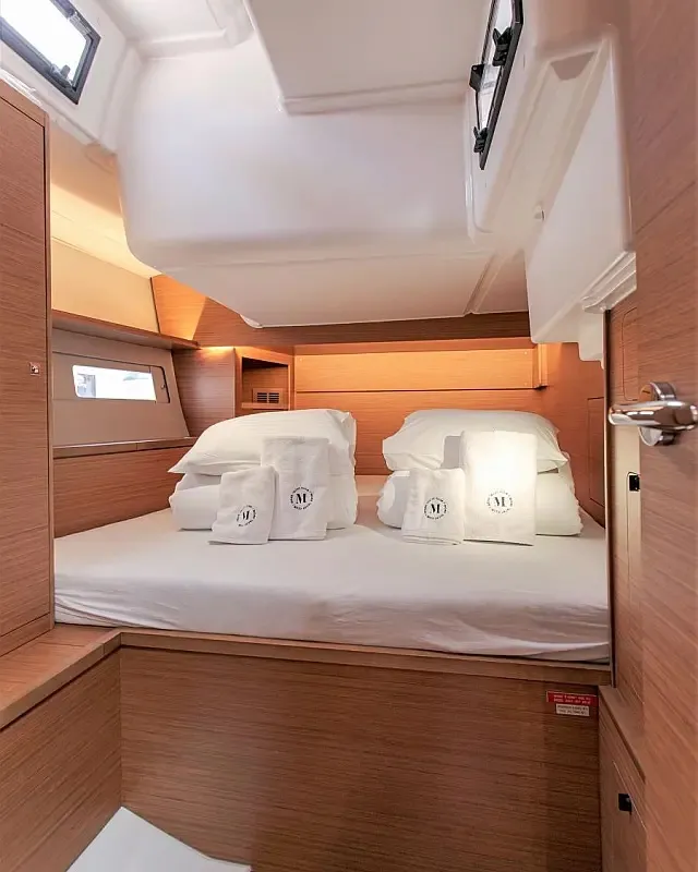 Cabin on Anna III, a Dufour 530 sailboat at Seget Donji, Croatia