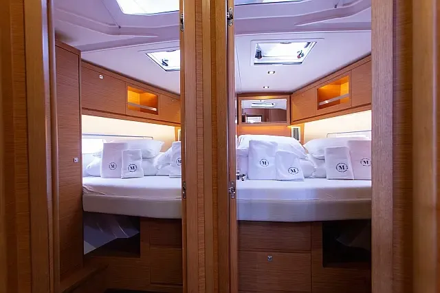 Cabin on Anna III, a Dufour 530 sailboat at Seget Donji, Croatia