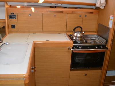 Galley of Babis 2010, a Jeanneau Sun Odyssey 36i sailboat at Municipal Unit of Lefkada, Greece