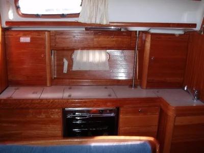 Galley of NATALIE, a Bavaria 39 Cruiser sailboat at Volos Municipality, Greece