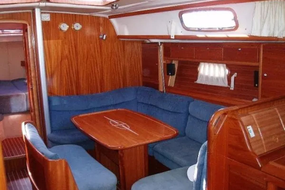 Salon of NATALIE, a Bavaria 39 Cruiser sailboat at Volos Municipality, Greece