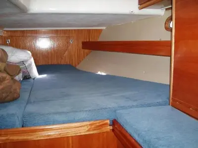 Cabin on NATALIE, a Bavaria 39 Cruiser sailboat at Volos Municipality, Greece