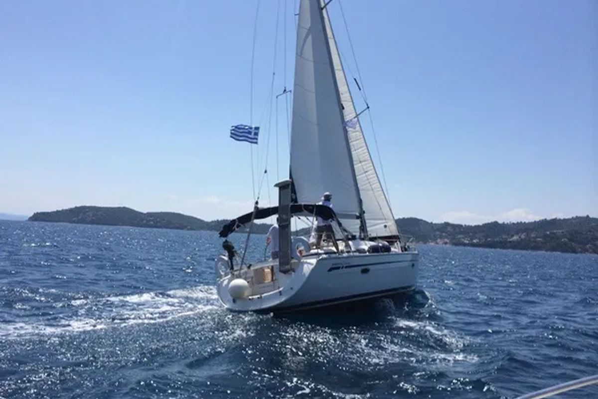 Exterior view of NATALIE, a Bavaria 39 Cruiser sailboat at Volos Municipality, Greece