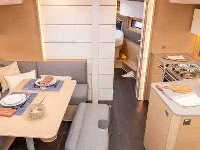 Salon of Moorings 41.3 Exclusive, a Dufour 41 sailboat at Road Town, British Virgin Islands