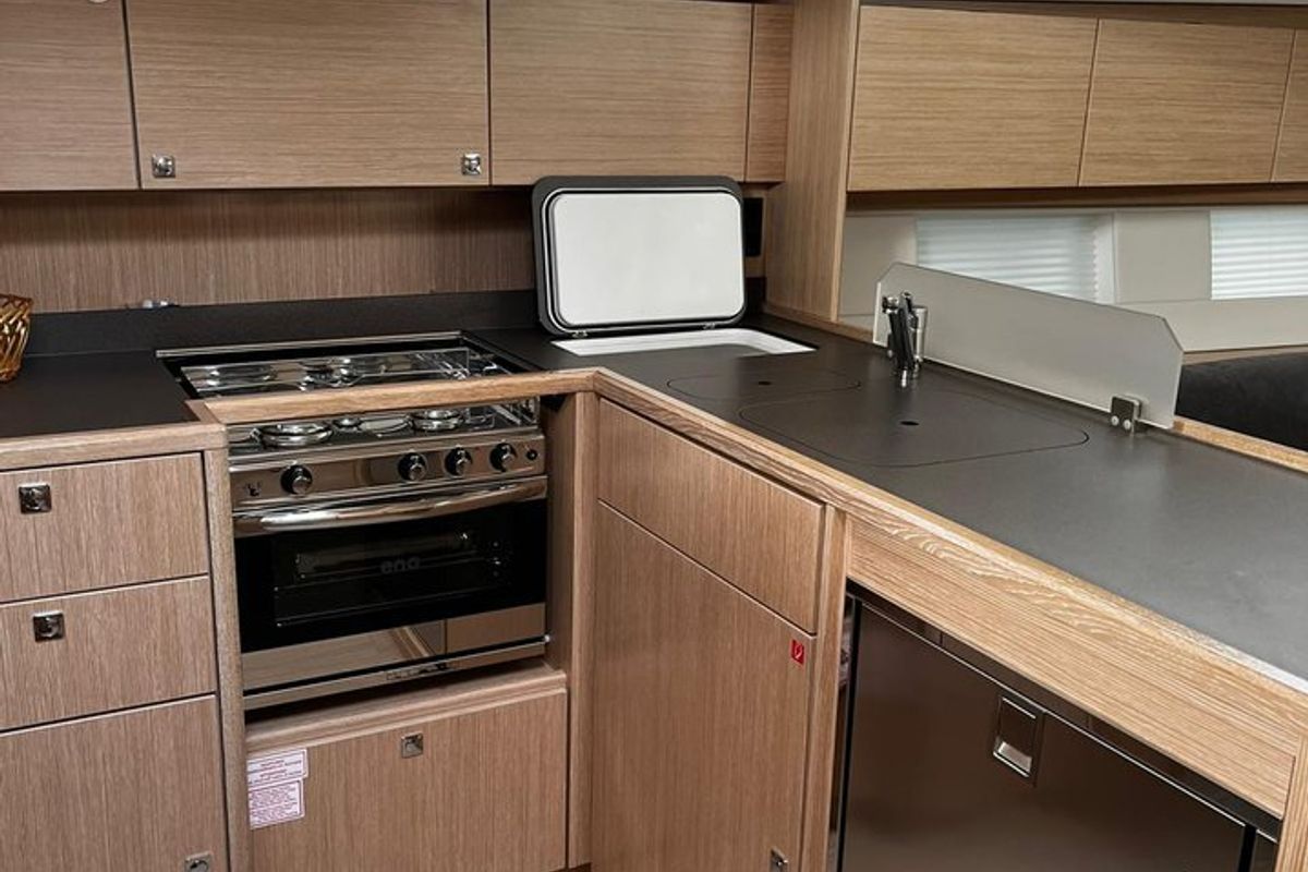 Galley of Seacloud, a Bavaria C45 Style sailboat at Općina Vrsar, Croatia