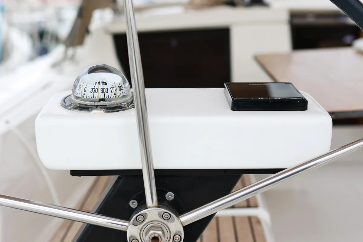 Cockpit of Thor, a Dufour 430 GL sailboat at Grad Vodice, Croatia