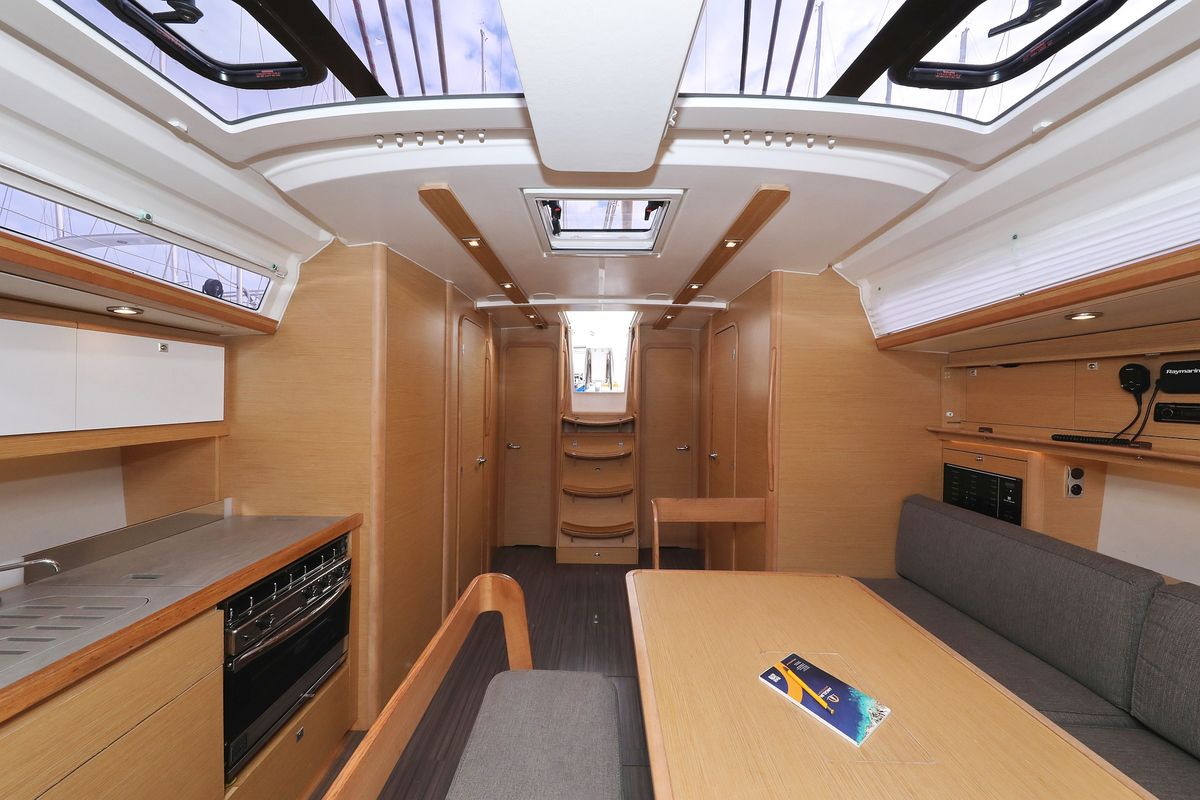 Salon of Thor, a Dufour 430 GL sailboat at Grad Vodice, Croatia