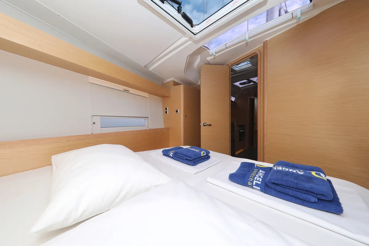 Cabin on Thor, a Dufour 430 GL sailboat at Grad Vodice, Croatia