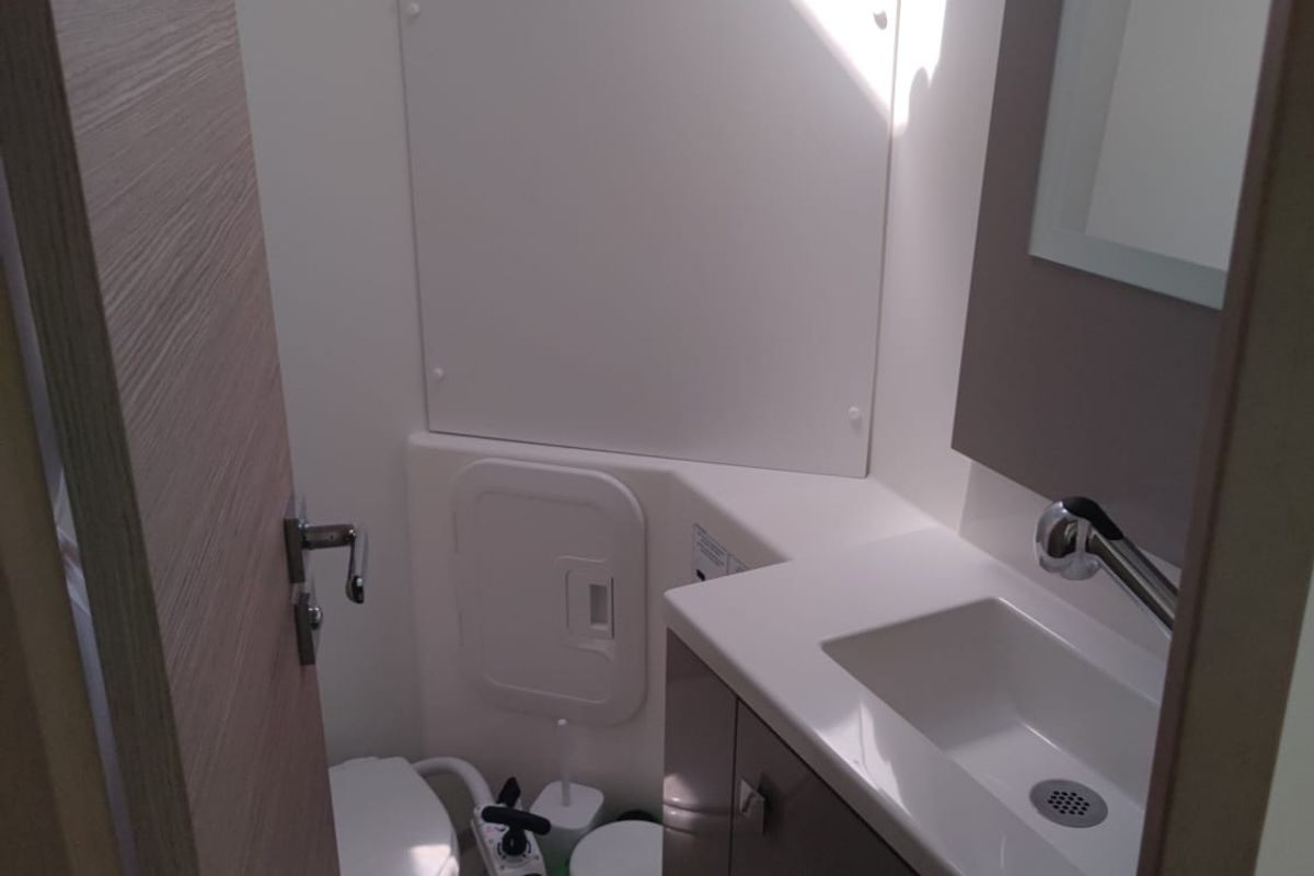 Head on Isla, a Fountaine Pajot Isla 40 catamaran at Castellammare del Golfo, Italy