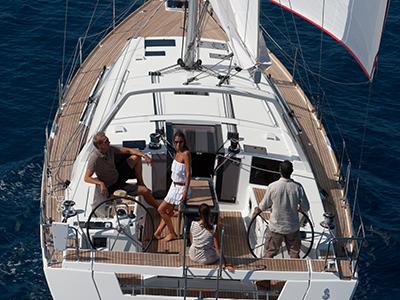 Deck of Moonshine, a Beneteau Oceanis 45 sailboat at Pa Khlok, Thailand