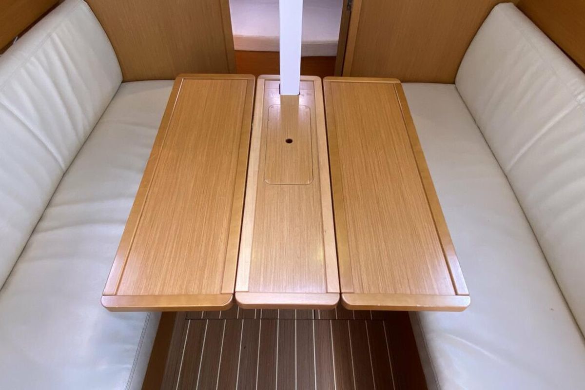 Salon of Lightning, a Jeanneau Sun Odyssey 30i sailboat at Barth, Germany