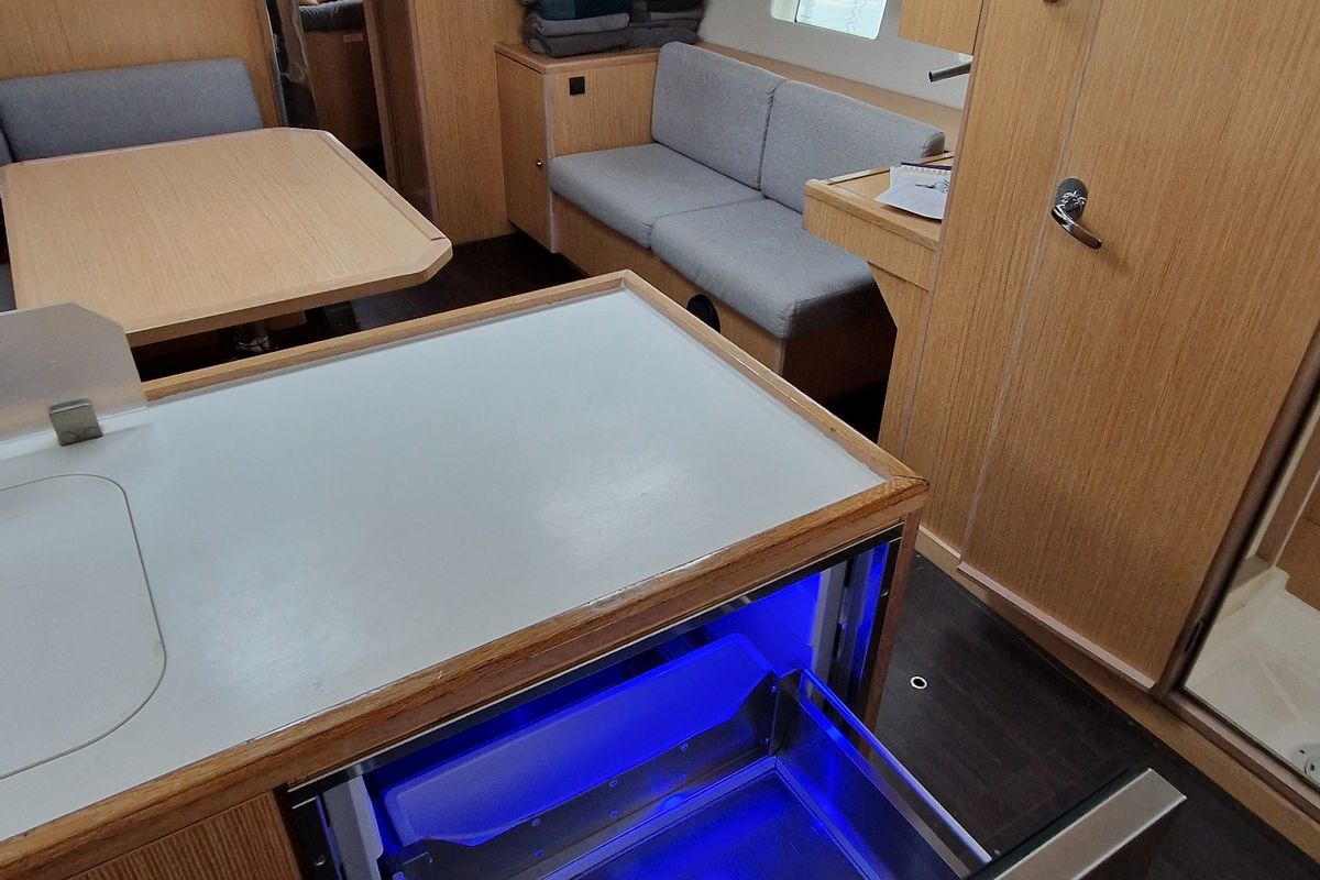 Galley of Lush Life, a Bavaria C45 Holiday sailboat at Punat, Croatia