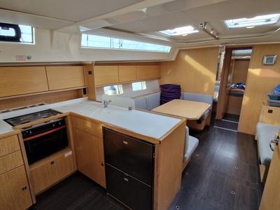 Galley of Lush Life, a Bavaria C45 Holiday sailboat at Punat, Croatia