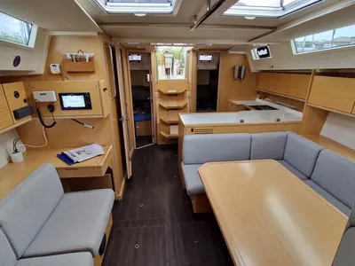 Salon of Lush Life, a Bavaria C45 Holiday sailboat at Punat, Croatia