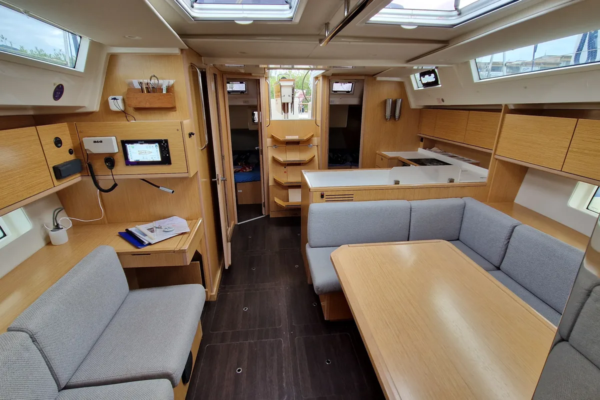 Salon of Lush Life, a Bavaria C45 Holiday sailboat at Punat, Croatia