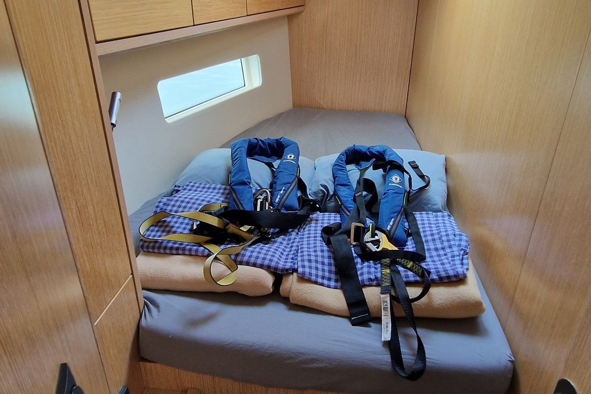 Cabin on Lush Life, a Bavaria C45 Holiday sailboat at Punat, Croatia