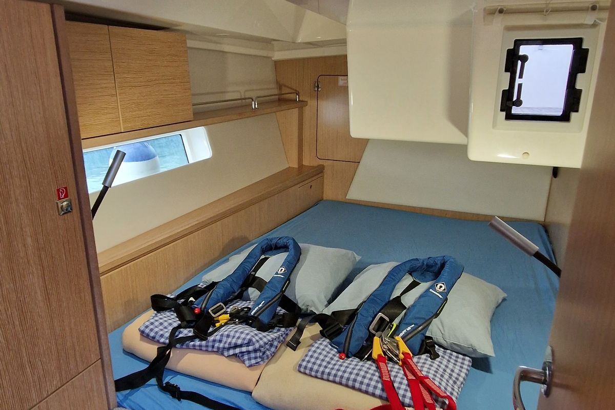Cabin on Lush Life, a Bavaria C45 Holiday sailboat at Punat, Croatia