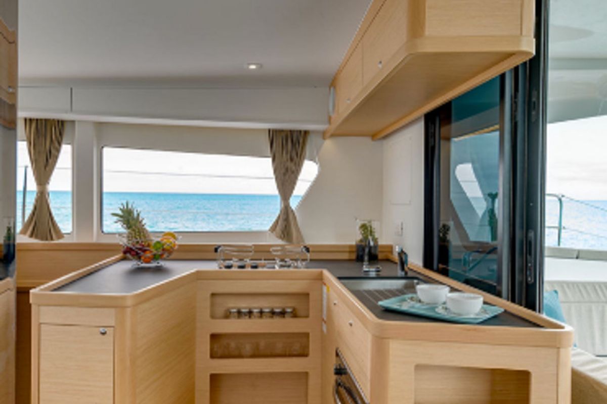 Galley of No Name: Master Cabin #2 (Cabin Charter 2 pax) FULLY CREWED, ALL EXPENSES, a Lagoon 42 catamaran at Municipal Unit…