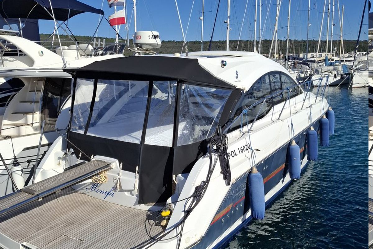 Exterior view of Monifa, a Beneteau Gran Turismo 38 yacht at Općina Sukošan, Croatia