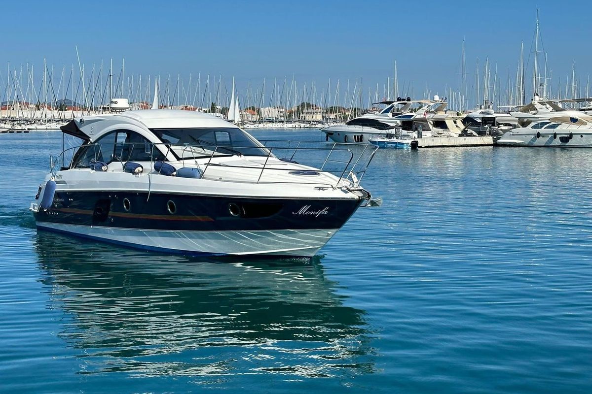 Exterior view of Monifa, a Beneteau Gran Turismo 38 yacht at Općina Sukošan, Croatia