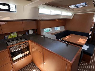 Galley of Calypso, a Bavaria C45 sailboat at Pirovac, Croatia