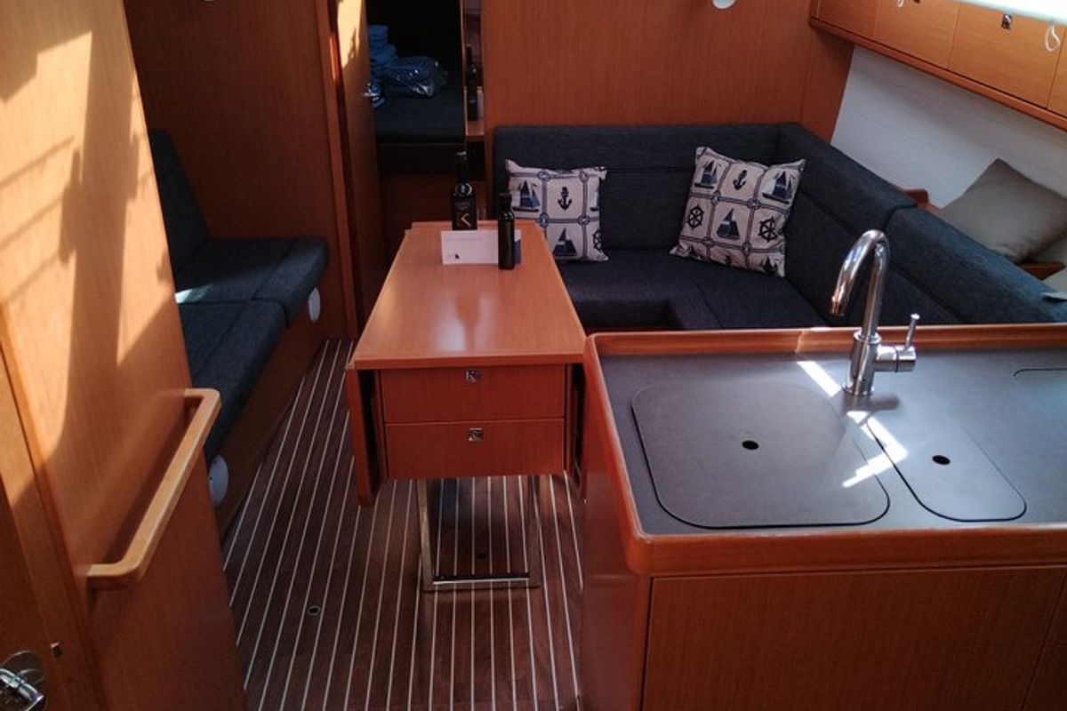 Galley of Sea Hope, a Bavaria Cruiser 37 sailboat at Kontokali, Greece