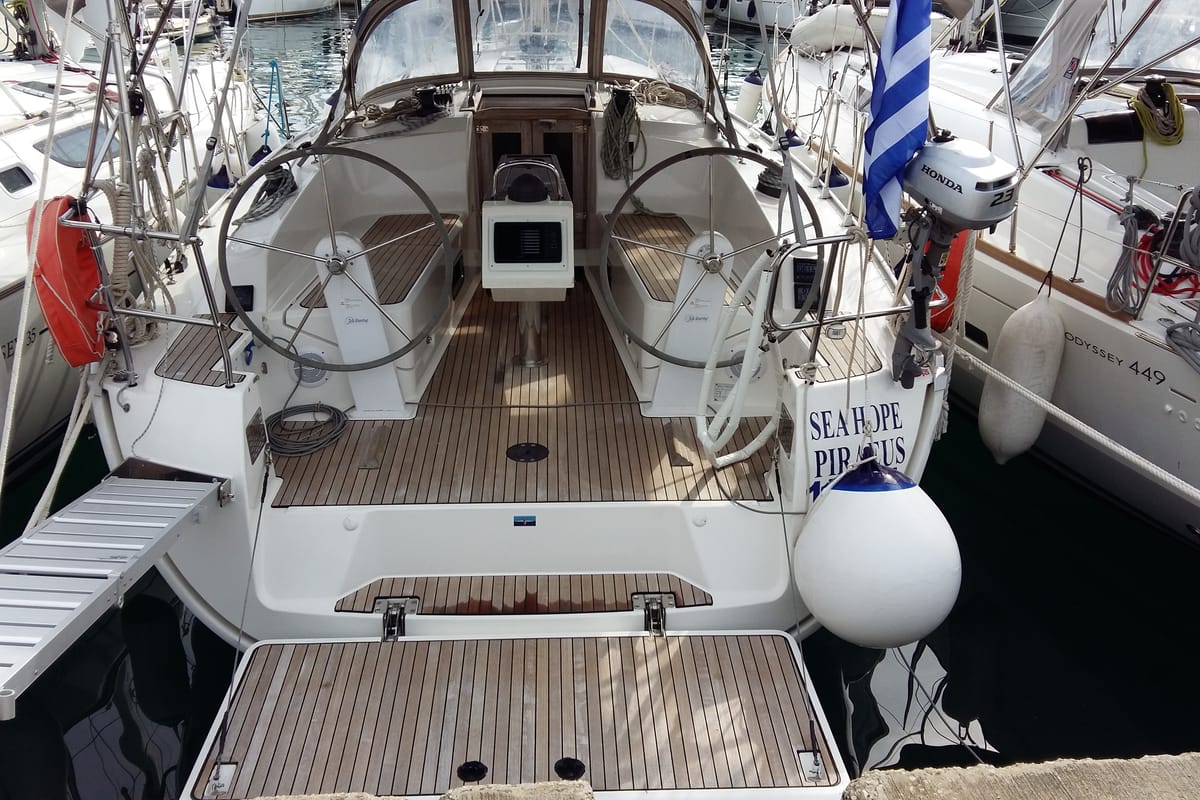 Sea Hope, a Bavaria Cruiser 37 sailboat at Kontokali, Greece