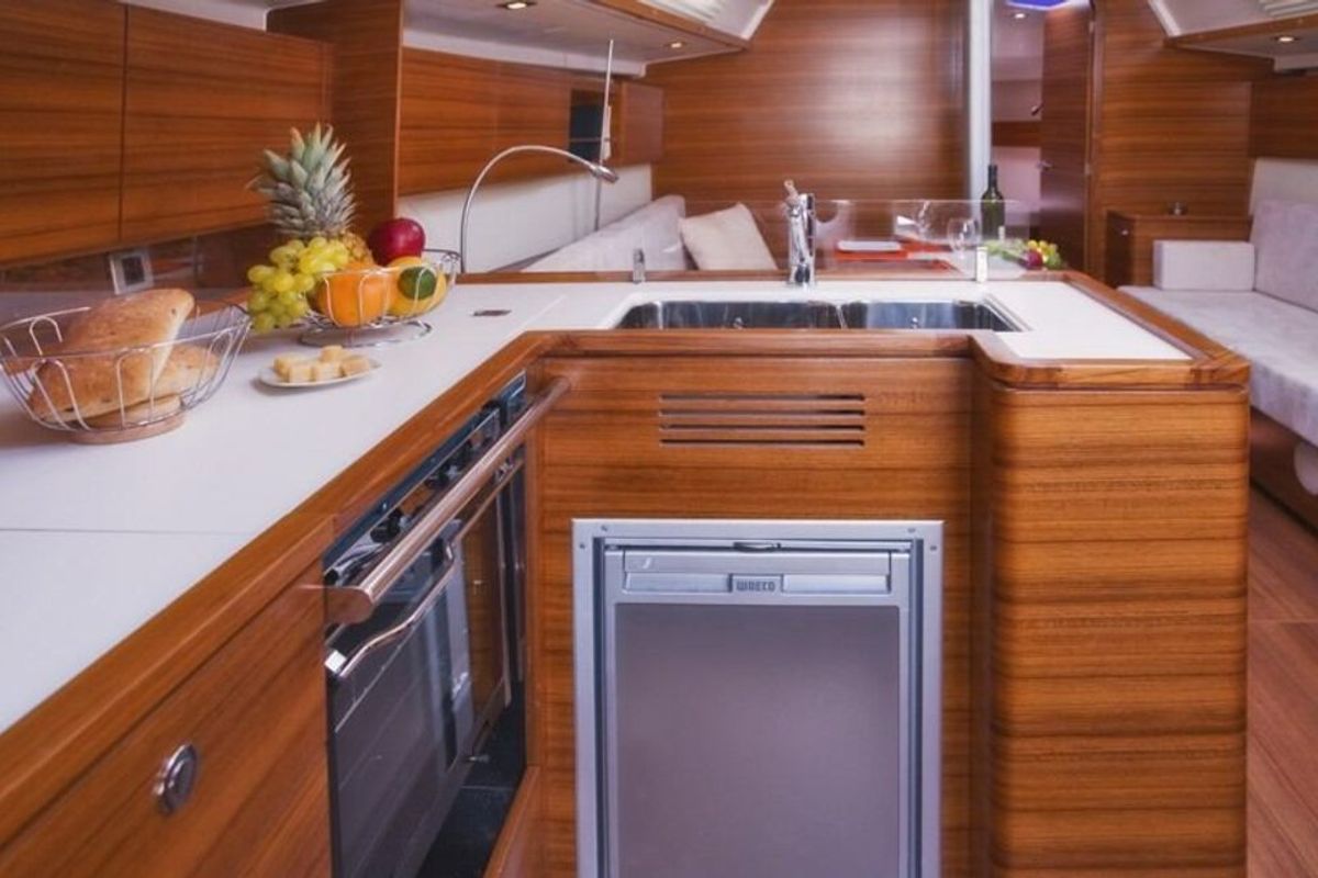 Galley of Wild Bee, a AD Boats Salona 41 sailboat at Marmaris, Turkey