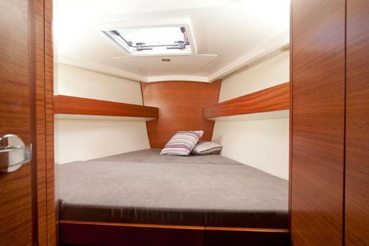 Cabin on Wild Bee, a AD Boats Salona 41 sailboat at Marmaris, Turkey