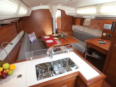 Salon of Wild Bee, a AD Boats Salona 41 sailboat at Marmaris, Turkey