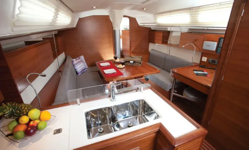 Salon of Wild Bee, a AD Boats Salona 41 sailboat at Marmaris, Turkey