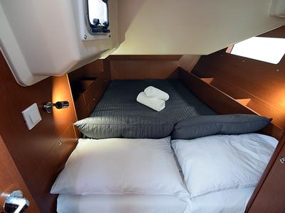 Cabin on Norma, a Beneteau Oceanis 41.1 sailboat at Gouvia, Greece
