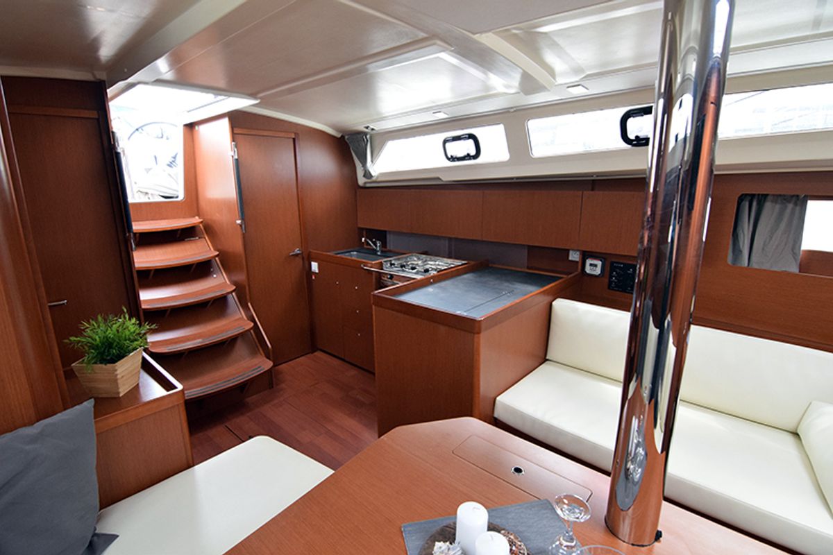 Galley of Norma, a Beneteau Oceanis 41.1 sailboat at Gouvia, Greece