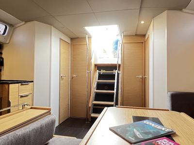 Salon of DORiS, a Hanse Yachts Hanse 460 sailboat at Fethiye, Turkey
