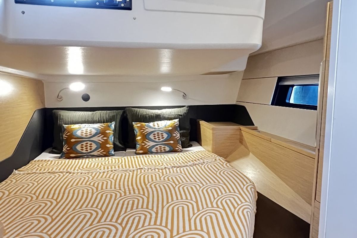 Cabin on DORiS, a Hanse Yachts Hanse 460 sailboat at Fethiye, Turkey