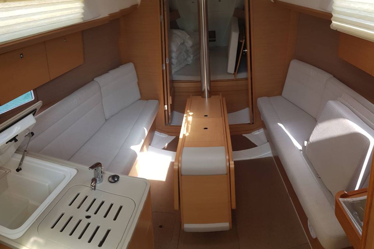 Salon of Apolonia, a Dufour 310 GL sailboat at Punat, Croatia