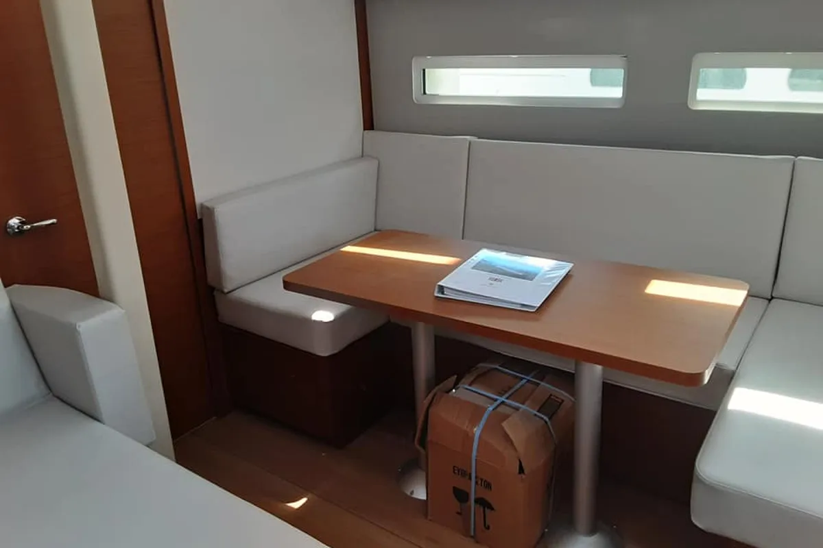 Salon of Circe, a Jeanneau Sun Odyssey 410 sailboat at Volos Municipality, Greece