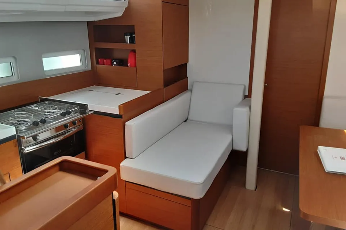 Galley of Circe, a Jeanneau Sun Odyssey 410 sailboat at Volos Municipality, Greece