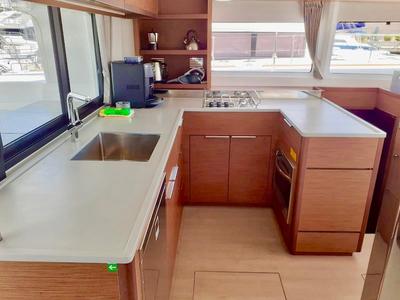 Galley of BUTTERFLY, a Lagoon 46 catamaran at Grad Šibenik, Croatia