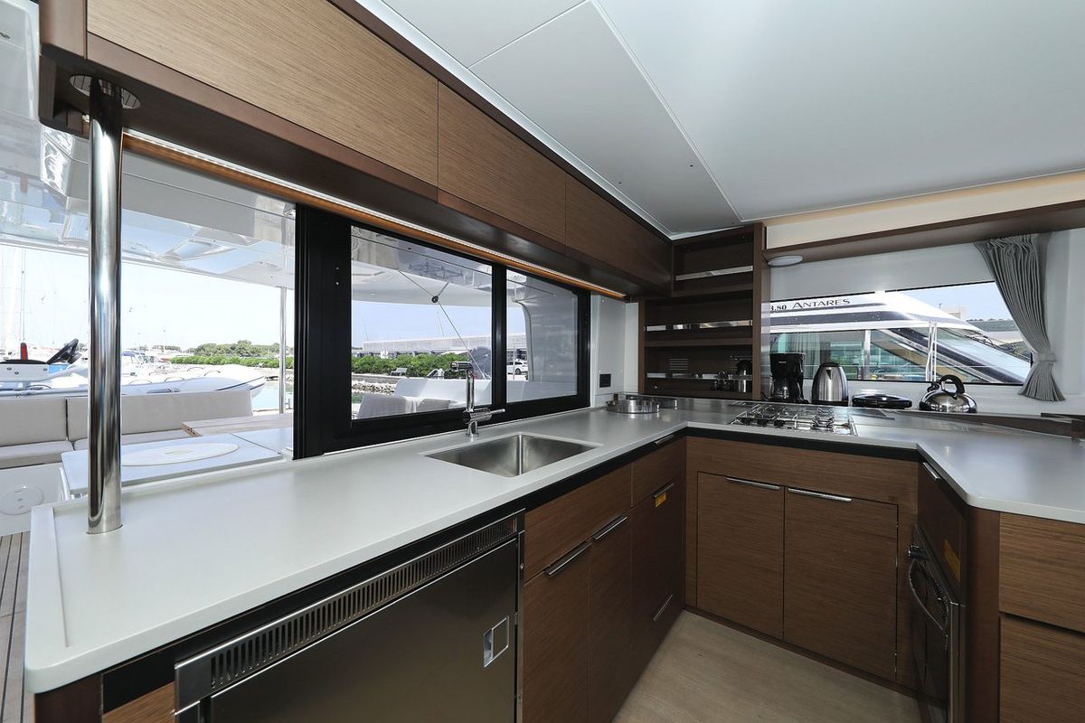 Galley of Panos, a Lagoon 46 catamaran at Općina Sukošan, Croatia