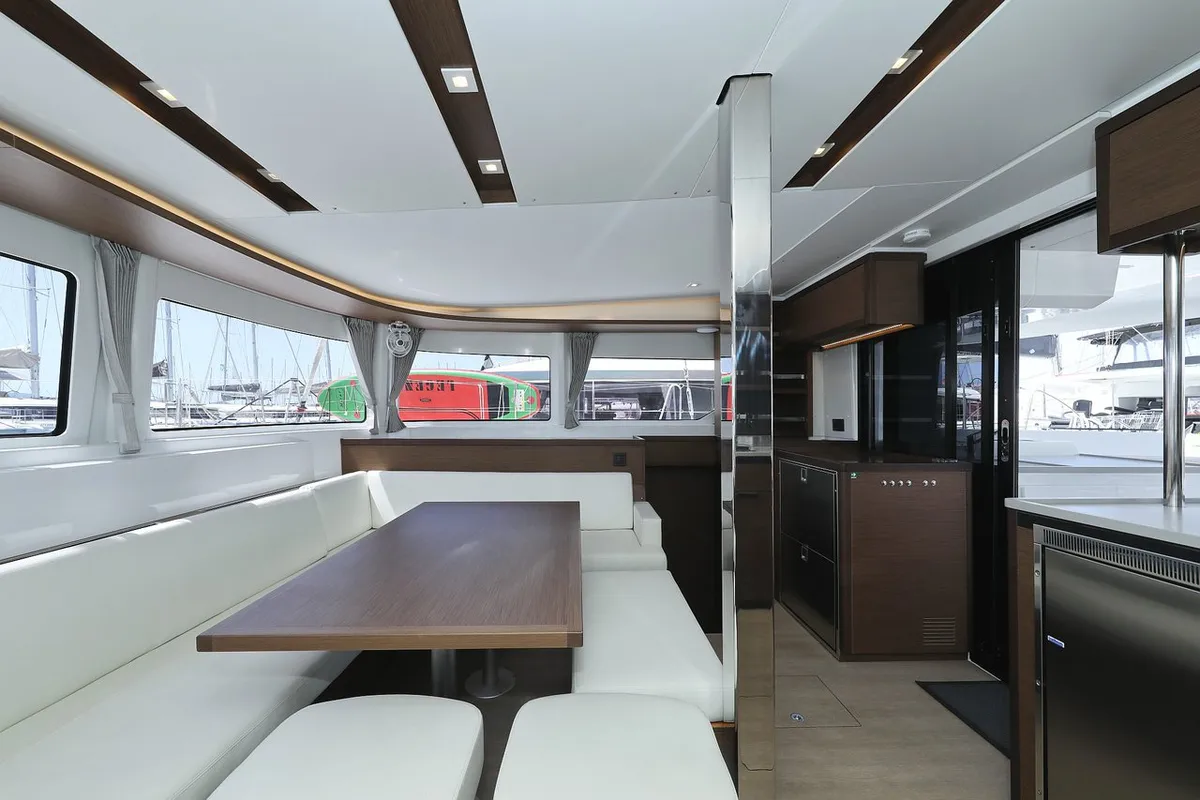 Salon of Panos, a Lagoon 46 catamaran at Općina Sukošan, Croatia