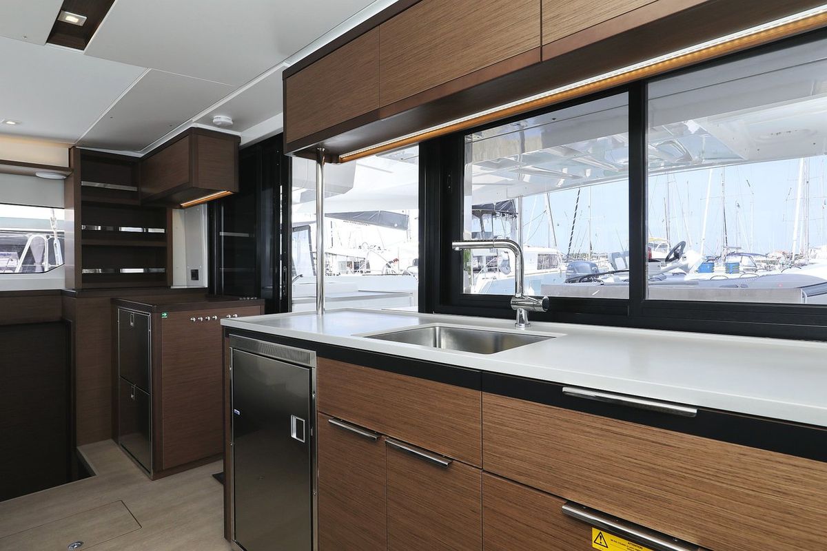 Galley of Panos, a Lagoon 46 catamaran at Općina Sukošan, Croatia